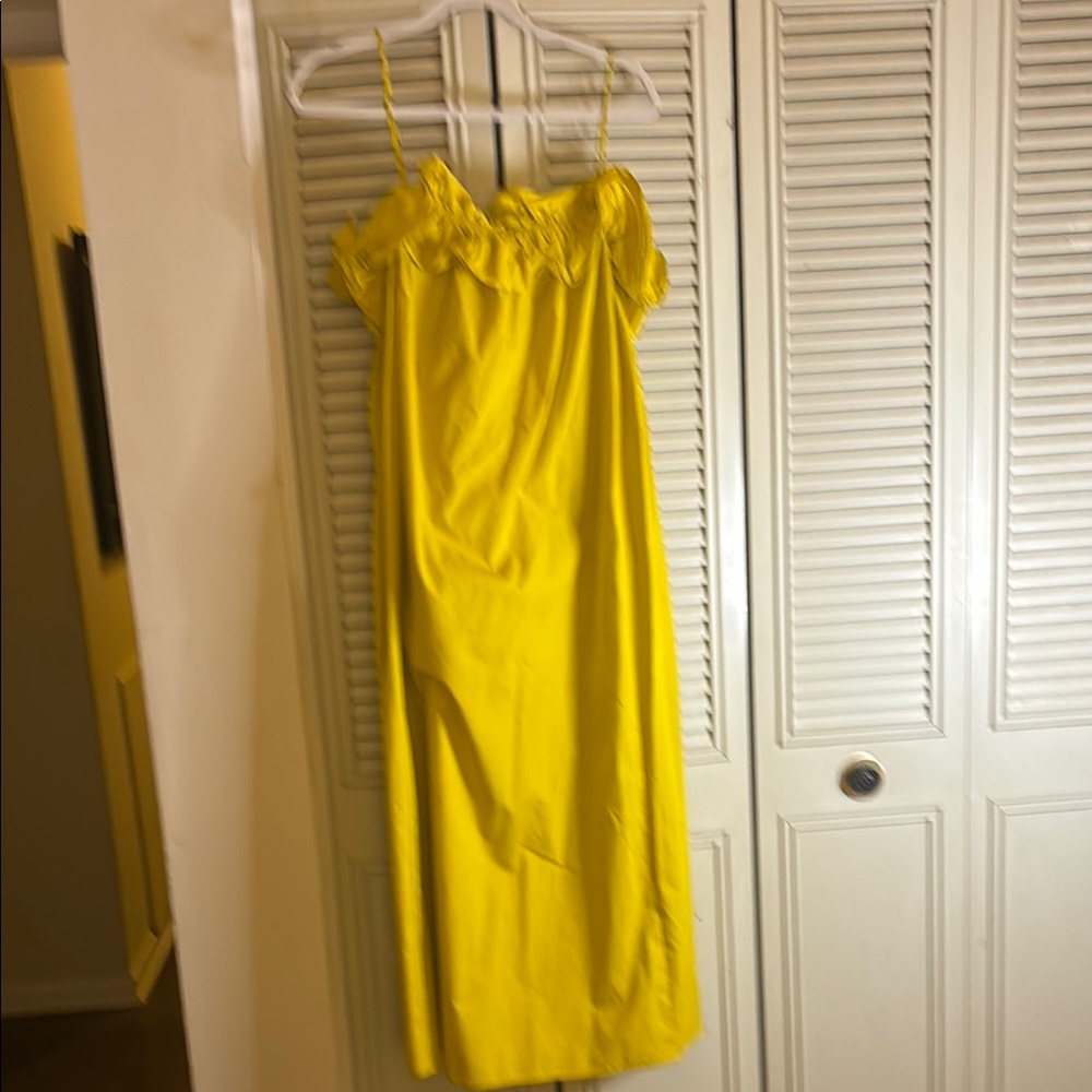 H&M Strapless Yellow Dress